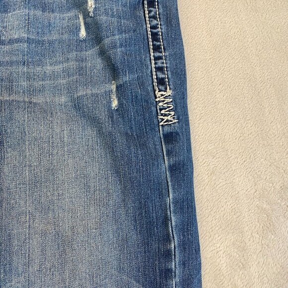 CJ Black Men's Jeans 32x30 Distressed Blue Denim Straight Leg 100% Cotton Pocket - Picture 16 of 16